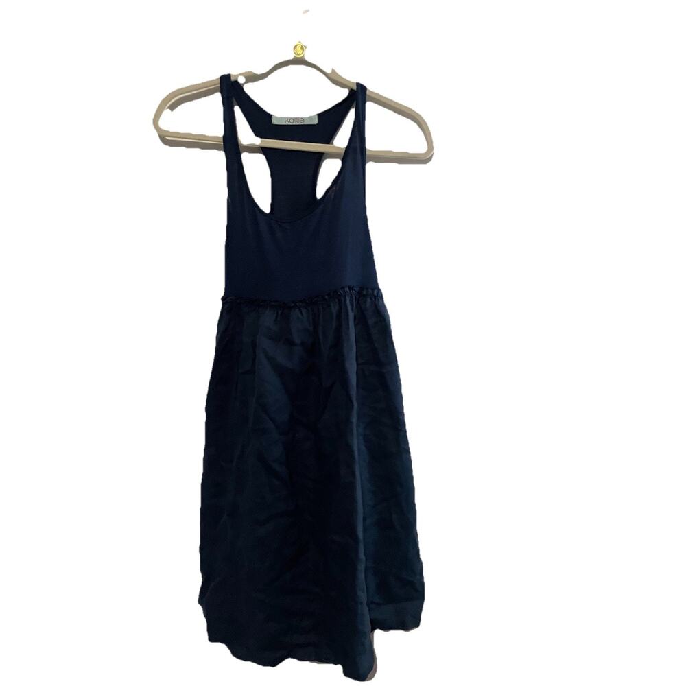 Karlie Women’s Navy Linen dress Large